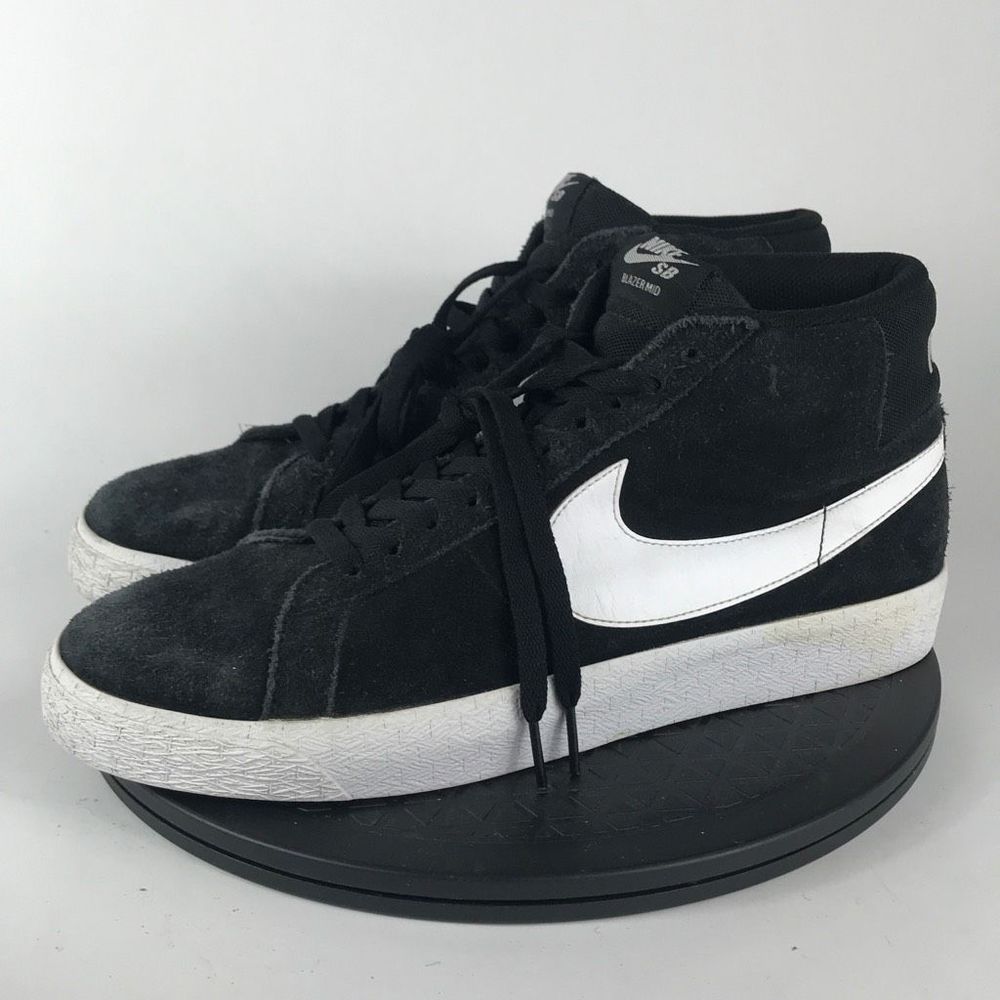 Nike SB Blazer Zoom Black/White Suede Skate Shoes 864349-002 Men’s Size 12